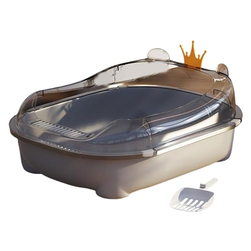 MagiDeal Offene Katzentoilette, Kätzchen-Töpfchen, Toilette, Katzen-Sandkasten, spritzwassergeschützt, große Bettpfanne, erhöhter Katzenstreubehälter, grau MagiDeal Offene Katzentoilette, Kätzchen-Töpfchen, Toilette, Katzen-Sandkasten, spritzwassergeschützt, große Bettpfanne, erhöhter Katzenstreubehälter, grau von MagiDeal