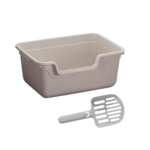 MagiDeal Offene Katzentoilette, U-Form, abgesenkte Vorderseite mit hohen Seiten, tragbare, spritzwassergeschützte Katzentoilette, Sandkasten für alle Arten von, GRAU MagiDeal Offene Katzentoilette, U-Form, abgesenkte Vorderseite mit hohen Seiten, tragbare, spritzwassergeschützte Katzentoilette, Sandkasten für alle Arten von, GRAU von MagiDeal