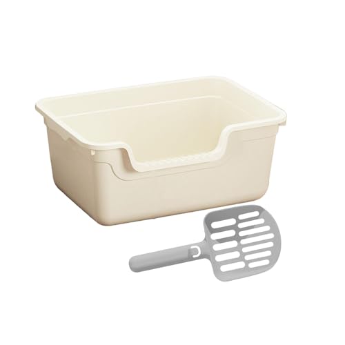 MagiDeal Offene Katzentoilette, U-Form, abgesenkte Vorderseite mit hohen Seiten, tragbare, spritzwassergeschützte Katzentoilette, Sandkasten für alle Arten von, Weiss MagiDeal Offene Katzentoilette, U-Form, abgesenkte Vorderseite mit hohen Seiten, tragbare, spritzwassergeschützte Katzentoilette, Sandkasten für alle Arten von, Weiss von MagiDeal