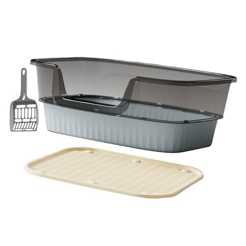 MagiDeal Offene Katzentoilette, Zubehör mit abgesenkter Vorderseite, Katzentoilette mit hohen Seitenwänden und Spritzschutz, Katzentoilette für alle Arten von, Blau MagiDeal Offene Katzentoilette, Zubehör mit abgesenkter Vorderseite, Katzentoilette mit hohen Seitenwänden und Spritzschutz, Katzentoilette für alle Arten von, Blau von MagiDeal