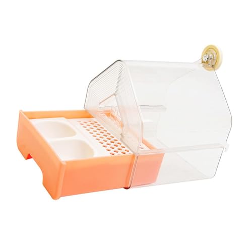 MagiDeal Papageien-Badebox, Vogeldusche, Käfigzubehör, Papageien-Badewannen-Zubehör für, kleine bis mittelgroße Vögel, Sittiche, Wellensittiche, Rosa von MagiDeal