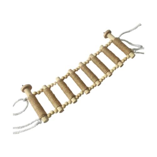 MagiDeal Papageien-Kletterleiter, Käfigzubehör, Holz, bissfest, Vögel, Hängebrücke, Kletterseil für Kanarienvögel, Type C von MagiDeal