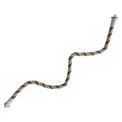 MagiDeal Papageienseil, Sitzstange, Baumwollseil, Vogelstange, Kletterständer, Stange, Vogel-Bungee-Spielzeug für Turteltauben, Finken, Kanarische Aras, Rosa Gelb Blau L MagiDeal Papageienseil, Sitzstange, Baumwollseil, Vogelstange, Kletterständer, Stange, Vogel-Bungee-Spielzeug für Turteltauben, Finken, Kanarische Aras, Rosa Gelb Blau L von MagiDeal