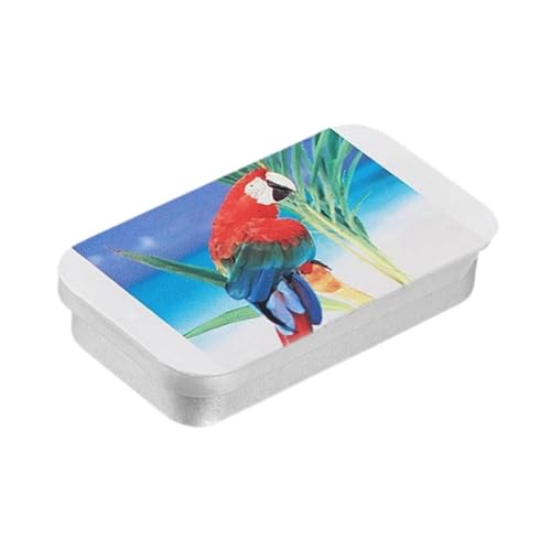 MagiDeal Pet Bird Feeder Box Schieberabdeckung Hülle Organizer Dispenser Push Pull Snack Box Handheld Feeder für Vogeltraining Wellenstoffen, Style B von MagiDeal