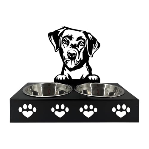 MagiDeal Pet Feeder Bowl, Haustierhundschüssel, Edelstahl -Doppelkatze Schüssel für mittelgroße Hunde, Kätzchen, G von MagiDeal