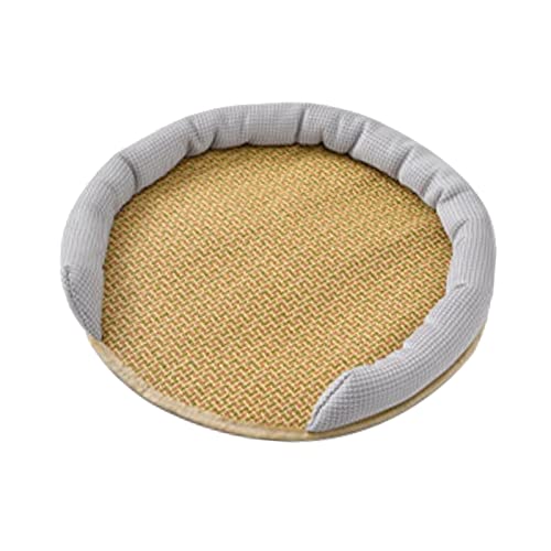 MagiDeal Rattan Pet Cooling Mat Schlafbett Komfortable Ausstattung Outdoor Indoor Atmungsaktiv rutschfest Waschbar Pad Kissen Sommermatratze für Hunde, 40CM von MagiDeal