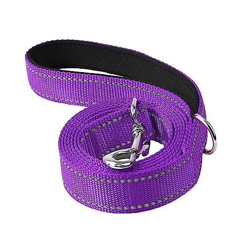 MagiDeal Reflektierende Hundeleine, bequem, geflochtenes Nylon, 1,8 m stark, für große und mittelgroße Hunde, Hundetrainingsleine zum Laufen, Violett von MagiDeal