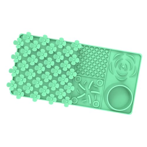MagiDeal Silikonmatte zum langsamen Füttern und, Training, interaktives Hundespielzeug, Futterspender-Pad für kleine und große Hunde, Heimtierbedarf, GrÜn von MagiDeal