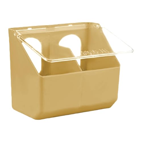 MagiDeal Taubenfutterspender Vogelfütterung Fall Futterspender Hängebox für Kanarienvögel Papageien, Khaki von MagiDeal