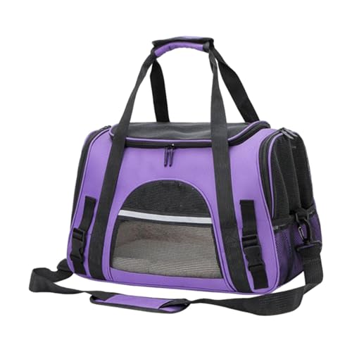 MagiDeal Tragetasche für Haustiere, Reisetasche für Haustiere, faltbar, tragbar, Katzentragetasche, Handtasche mit Schultergurt und herausnehmbarer Matte für, Lila von MagiDeal