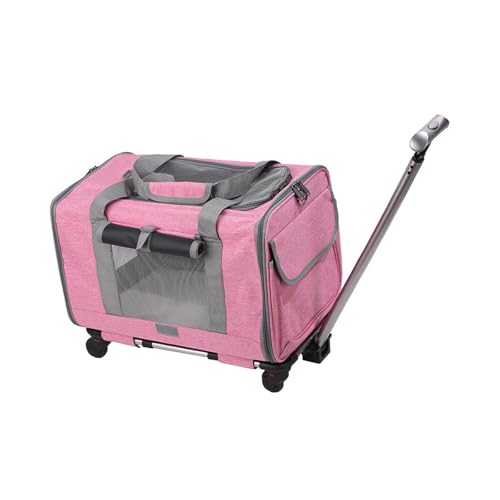 MagiDeal Transportbox für Hunde und Katzen mit Rädern, Rollbare Katzentragetasche, Atmungsaktive Tragbare Belüftete Reisetasche mit Rädern für Den Einkauf Im, ROSA MagiDeal Transportbox für Hunde und Katzen mit Rädern, Rollbare Katzentragetasche, Atmungsaktive Tragbare Belüftete Reisetasche mit Rädern für Den Einkauf Im, ROSA von MagiDeal