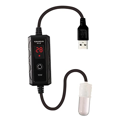MagiDeal USB-Heizstab für kleine Aquarien mit LED-Anzeige Temperatur einstellbare Tauchaquarienheizung, 10w von MagiDeal