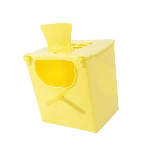 MagiDeal Vögel Papageienzüchtungsbox Birdhouse hängen multifunktionaler Stabiler Sittichkäfig -Papageienhaus für kleine mittelgroße Tierkanarien, Gelb von MagiDeal