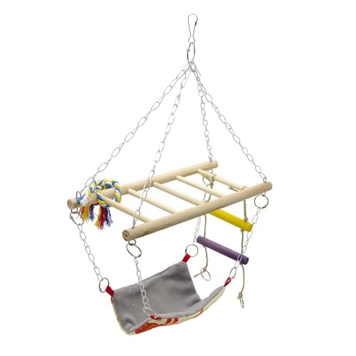 MagiDeal Vogel Papagei Käfig Hängematte Hängen Vogelkäfig Stehen Vogelhaus Vogel Spielzeug Haustier Hängen Leiter von MagiDeal
