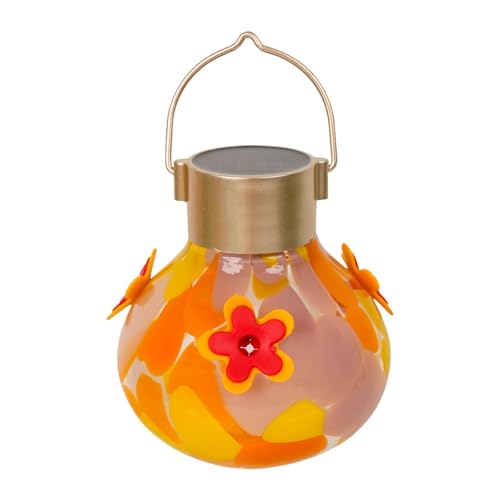 MagiDeal Vogelfutterspender, Gartendekoration mit Solarlicht, automatische Beleuchtung, Solarlicht, robuste, geblasene Glas-Vogelfutterspender, wasserdichte, Gelb MagiDeal Vogelfutterspender, Gartendekoration mit Solarlicht, automatische Beleuchtung, Solarlicht, robuste, geblasene Glas-Vogelfutterspender, wasserdichte, Gelb von MagiDeal