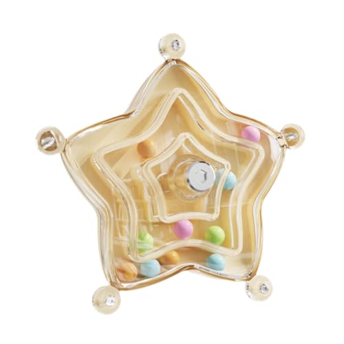 MagiDeal Vogelkäfigspielzeug Spielzeug Papageien Rotary Wheel Rassel Cage Accessoires Übung Anreicherung Spielzeug für Papageien, Gelb von MagiDeal