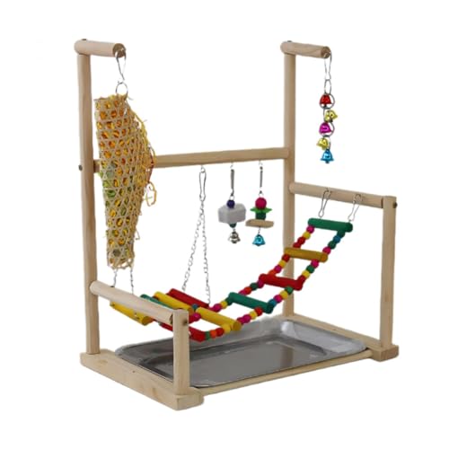 MagiDeal Vogelspielplatz, Vogel-Spiel-Fitnessstudio, Vogelkäfig-Zubehör, Papageien-Spielständer, Holzsitzstange für, Sittiche, Finken, Wellensittiche MagiDeal Vogelspielplatz, Vogel-Spiel-Fitnessstudio, Vogelkäfig-Zubehör, Papageien-Spielständer, Holzsitzstange für, Sittiche, Finken, Wellensittiche von MagiDeal