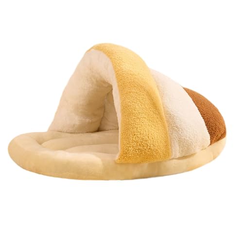 MagiDeal Weiches, warmes Katzenhaus, Hundehütte, Bett, halbgeschlossen, bequem, süß, Dicker Samt, Grabhöhle, kleines Katzennest für Zuhause, Kätzchen, Gelb, M MagiDeal Weiches, warmes Katzenhaus, Hundehütte, Bett, halbgeschlossen, bequem, süß, Dicker Samt, Grabhöhle, kleines Katzennest für Zuhause, Kätzchen, Gelb, M von MagiDeal