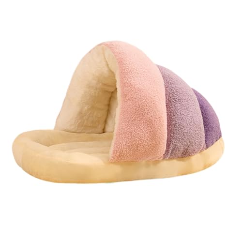 MagiDeal Weiches, warmes Katzenhaus, Hundehütte, Bett, halbgeschlossen, bequem, süß, Dicker Samt, Grabhöhle, kleines Katzennest für Zuhause, Kätzchen, Rosa, M MagiDeal Weiches, warmes Katzenhaus, Hundehütte, Bett, halbgeschlossen, bequem, süß, Dicker Samt, Grabhöhle, kleines Katzennest für Zuhause, Kätzchen, Rosa, M von MagiDeal