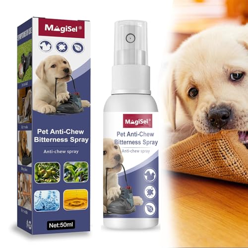 Anti Kau Spray Hund, Tierabwehrspray 50ml, Anti Kratz Spray Katzen, Anti Knabber Spray Hunde, Bitterspray Hund, Bitterstoffe Spray, Hält Hunde Wirksam vom Kauen ab Möbel, Kleidung und Schuhe Anti Kau Spray Hund, Tierabwehrspray 50ml, Anti Kratz Spray Katzen, Anti Knabber Spray Hunde, Bitterspray Hund, Bitterstoffe Spray, Hält Hunde Wirksam vom Kauen ab Möbel, Kleidung und Schuhe von MagiSel