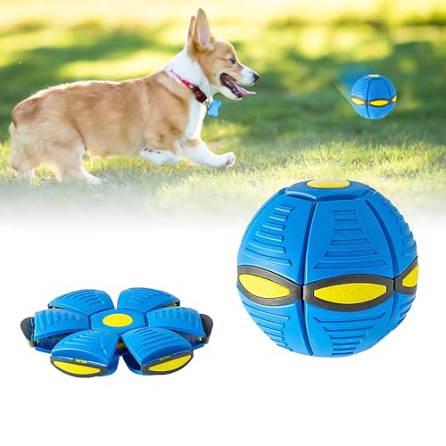 Frisbee Ball Hundespielzeug, Fliegend Untertasse Ball Hund, Haustier Spielzeug Fliegende Untertasse Ball, Pet Toy Frisbee Ball Hund, Fliegend Untertasse Ball Spielzeug, Fliegender Ball für Hunde von MagiSel