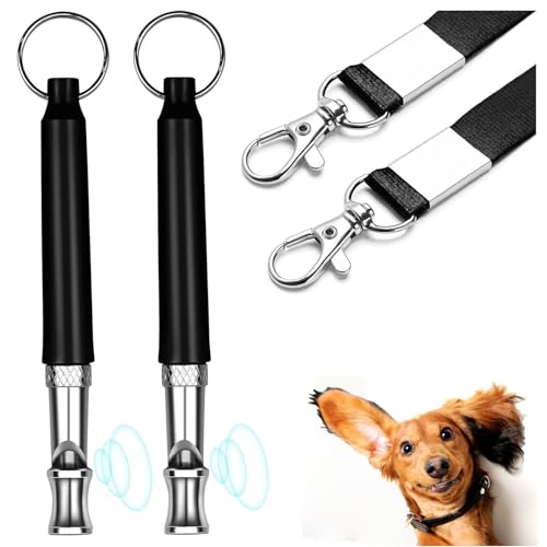 2 Stück Hundepfeife Gegen Bellen, Wird FüR Den RüCkruf Verwendet Hundepfeife Gegen Bellen, Hundepfeife Hochfrequenz Lautlos, Verstellbare Hundepfeife Gegen Bellen Mit UmhäNgeband, Mit Lanyard(Schwarz) 2 Stück Hundepfeife Gegen Bellen, Wird FüR Den RüCkruf Verwendet Hundepfeife Gegen Bellen, Hundepfeife Hochfrequenz Lautlos, Verstellbare Hundepfeife Gegen Bellen Mit UmhäNgeband, Mit Lanyard(Schwarz) von MagiSel