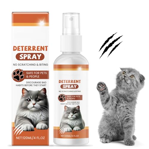Katzenabwehrspray, Katzenschreck Spray, Anti-Kratz-Katzenspray für den Innen- und Außenbereich, verhindert, dass Katzen Möbel, Pflanzen, Sofas, Teppiche, Vorhänge, eingeschränkte Verhaltensbereiche von MagiSel