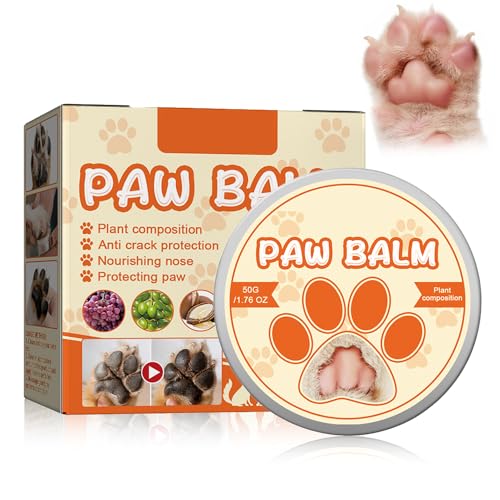 Hunde Pfotenbalsam 50g, Pfotensalbe, Natürliche Creme-Butterwachs-Feuchtigkeitscreme für Hundefüße und Fußballen, Repariert und regeneriert trockene Pfoten, Für den Pfotenschutz beim Hund im Sommer Hunde Pfotenbalsam 50g, Pfotensalbe, Natürliche Creme-Butterwachs-Feuchtigkeitscreme für Hundefüße und Fußballen, Repariert und regeneriert trockene Pfoten, Für den Pfotenschutz beim Hund im Sommer von MagiSel