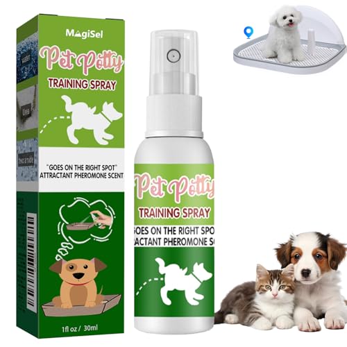 MagiSel Hundetoiletten-Trainingsspray, Hunde Induktor, 30 Ml Haustier Töpfchen Toiletten Trainingsspray, Tragbarer Urin Lockant, Gesundes, Attraktives für Wirksames Welpen und Hundetraining von MagiSel