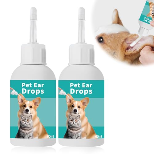 MagiSel Ohrenreiniger für Hunde & Katzen, Ohrenreiniger Hund, Haustier Ohrenreiniger, Natürlicher Ohrreiniger für Hunde bei Juckreiz & Ohrenentzündung Hund, Ohrengeruch bei Haustieren, (60ml)*2PC von MagiSel