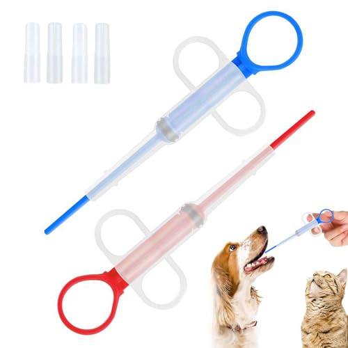 MagiSel Tablette Feeder 2 Pack, Tabletteneingeber Katze, Medikamenten Feeder, Tablettengeber Für Katzen, Tablet Feeder Krankenpflege Pusher Shooter Pills Feeder für Katzen Kleine Hunde MagiSel Tablette Feeder 2 Pack, Tabletteneingeber Katze, Medikamenten Feeder, Tablettengeber Für Katzen, Tablet Feeder Krankenpflege Pusher Shooter Pills Feeder für Katzen Kleine Hunde von MagiSel