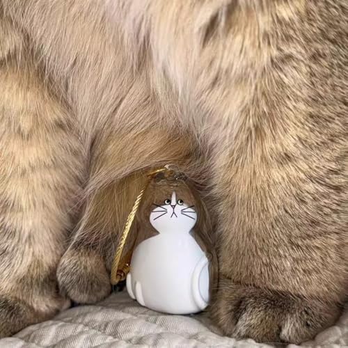 Magicaldiy Katzenförmige Tierhaar-Aufbewahrungsflasche, Katzenhaar-Gedenkflasche, Katzenkapseln, Gachapon-Ball, niedliche Katzen-Schlüsselanhänger, Katzentaschen-Anhänger für Handtaschen, Rucksäcke von Magicaldiy