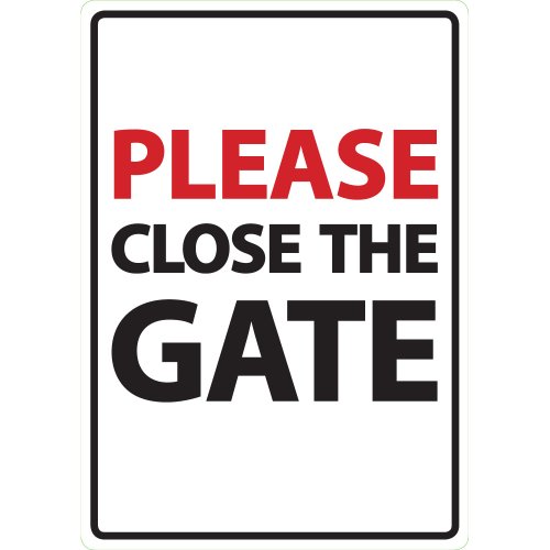 Magnet & Steel Schild mit Aufschrift Please Close The Gate, A5 von Magnet & Steel