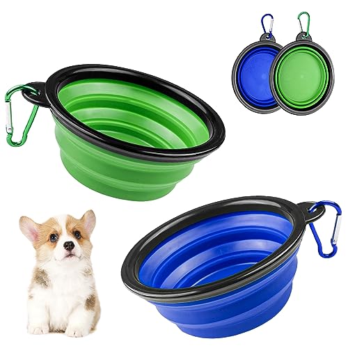 Magrimaxio 2 Stück Faltbare schüssel, Faltbarer hundenapf unterwegs, reisenapf Hund faltbar, tragbare wassernapf, Faltbare hundenäpfe, trinknapf mit karabiner, für Katzen, Hunde und Haustiere Magrimaxio 2 Stück Faltbare schüssel, Faltbarer hundenapf unterwegs, reisenapf Hund faltbar, tragbare wassernapf, Faltbare hundenäpfe, trinknapf mit karabiner, für Katzen, Hunde und Haustiere von Magrimaxio