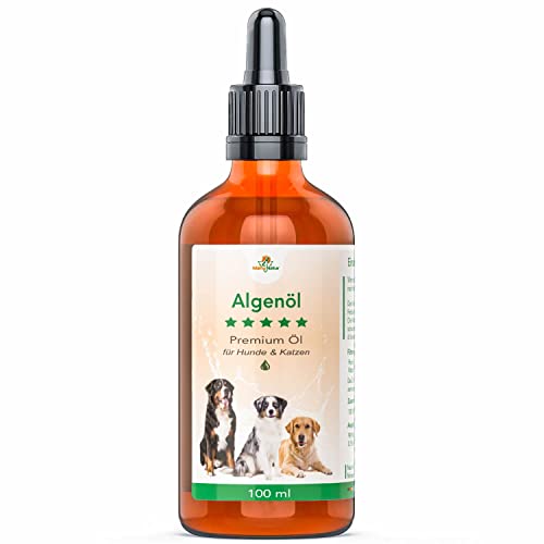 Mahu Natur 100 ml Algenöl Für Hunde - Vegane Und Nachhaltige Alternative Aus Mikropflanzen - Nachhaltige Glasflasche Mit Glaspipette von Mahu Natur