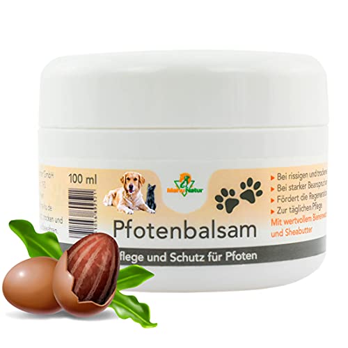 Mahu Natur 100 ml Pfotenbalsam Hund & Katze - Super Pfotenschutz Creme Und Pfotenpflege Hund Mit Wertvoller Sheabutter- Pflege Bei Trockenen Und Rissigen Pfoten von Mahu Natur