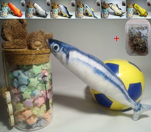 Maibar Katze Spielzeug Katzenspielzeug Katzenminze Katzen Fisch Spielzeug mit Katzenminze (20cm, Saury) von Maibar