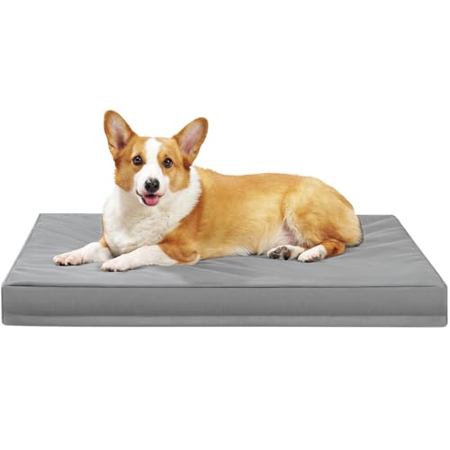 Maihandasi Unzerstörbare Hundebetten für große Hunde, orthopädisches Haustierbett aus Memory-Schaum mit Oxford-Gewebe, wasserdichtes Outdoor-Hundebett für Hundehütte mit waschbarem Bezug und von Maihandasi