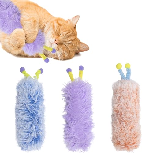 Maiiu Katzenminze-Spielzeug, weiches und langlebiges Katzenkissen, satte Farben, Katzenspielzeug mit Antennen, interaktives Katzenspielzeug, Begleitspielzeug für Katzen, Violett, 3 Stück Maiiu Katzenminze-Spielzeug, weiches und langlebiges Katzenkissen, satte Farben, Katzenspielzeug mit Antennen, interaktives Katzenspielzeug, Begleitspielzeug für Katzen, Violett, 3 Stück von Maiiu