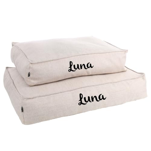Mainely Petslino - Baldar Hundebett Rechteckig Beige 80×60×18 cm – Personalisiert mit Tiernamen – Weiches Kissen mit Memory-Schaum-Flocken, Abnehmbarer Bezug, rutschfest, Waschbar Mainely Petslino - Baldar Hundebett Rechteckig Beige 80×60×18 cm – Personalisiert mit Tiernamen – Weiches Kissen mit Memory-Schaum-Flocken, Abnehmbarer Bezug, rutschfest, Waschbar von Mainely