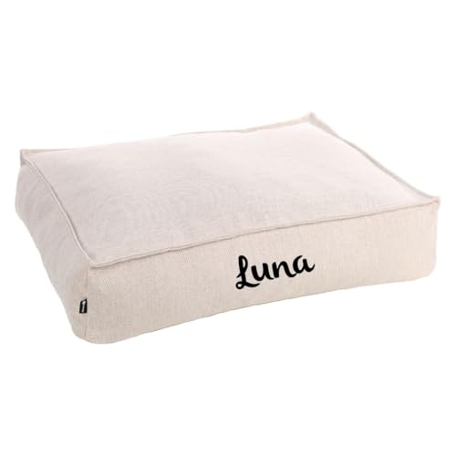 Petslino - Baldar Hundebett Rechteckig Beige – 100x70x18 cm – Mit Namen personalisierbar – Memory-Foam-Flocken, Abnehmbarer Waschbarer Bezug, Rutschfester Boden – Made in Europe Petslino - Baldar Hundebett Rechteckig Beige – 100x70x18 cm – Mit Namen personalisierbar – Memory-Foam-Flocken, Abnehmbarer Waschbarer Bezug, Rutschfester Boden – Made in Europe von Mainely
