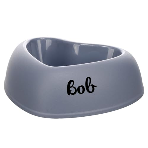 Petslino Personalisierbare Futter- & Wasserschale „Pandor“ Herzform – Blau – 750 ml – Mit Tiernamen – rutschfest & Spülmaschinengeeignet von Mainely
