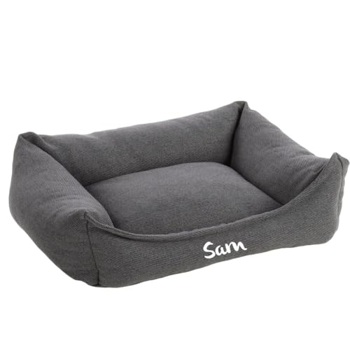 Petslino - Personalisierbares Hundebett Baldar Rechteckig 80×67×22 cm – Dunkelgrau – Mit Memory-Schaum-Flocken & rutschfestem Boden – Waschbarer Bezug – Made in Europe Petslino - Personalisierbares Hundebett Baldar Rechteckig 80×67×22 cm – Dunkelgrau – Mit Memory-Schaum-Flocken & rutschfestem Boden – Waschbarer Bezug – Made in Europe von Mainely