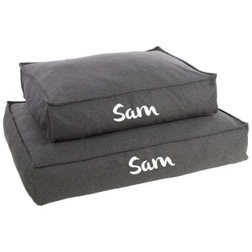 Petslino - Personalisierbares Hundekissen Baldar Rechteckig – Dunkelgrau mit Keder, 100×70×18 cm – Memory-Foam-Flocken, Abnehmbarer Bezug, Rutschfester Boden – Mit Namen Ihres Haustiers Petslino - Personalisierbares Hundekissen Baldar Rechteckig – Dunkelgrau mit Keder, 100×70×18 cm – Memory-Foam-Flocken, Abnehmbarer Bezug, Rutschfester Boden – Mit Namen Ihres Haustiers von Mainely