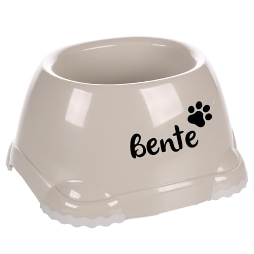 Petslino - Personalisierter Hundenapf Leno Classic 700 ml – Kunststoffnapf rutschfest & spülmaschinengeeignet – Für Hunde mit Langen Ohren – Mit Namensgravur – Made in Europe (Beige) von Mainely