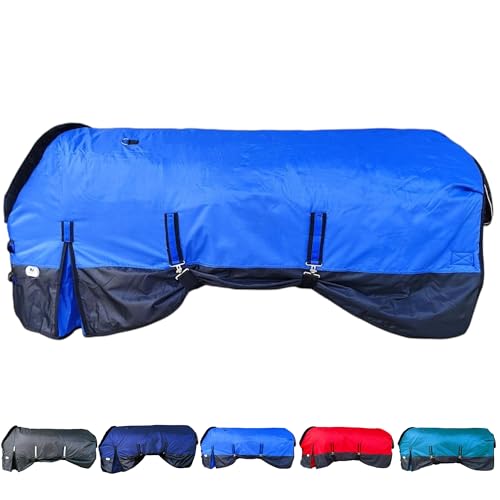 Majestic Ally 420D wasserdichte Pferde-Stalldecke, 200 g Polofil, 210 T-Futter, mehrere Farben und Größen, Königsblau, 203,2 cm Majestic Ally 420D wasserdichte Pferde-Stalldecke, 200 g Polofil, 210 T-Futter, mehrere Farben und Größen, Königsblau, 203,2 cm von Majestic Ally