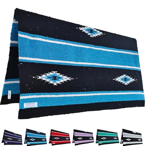 Majestic Ally 91,4 x 86,4 cm Navajo-Design, Acryl-Satteldecke, 1,1 kg (Hurricane Blue and Black) von Majestic Ally