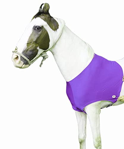 Majestic Ally Lycra Stretch Pferde-Schulterschutz (groß, lila) von Majestic Ally