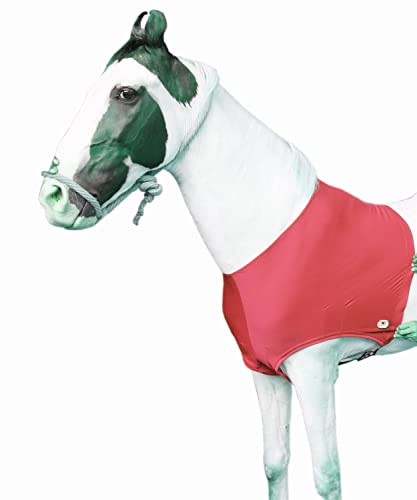 Majestic Ally Lycra Stretch Pferde-Schulterschutz (groß, rot) von Majestic Ally