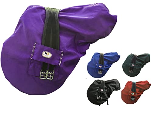 Majestic Ally Nylon-Sattelbezug, wasserdicht, mit Fleece gefüttert, verschiedene Farben (lila) von Majestic Ally